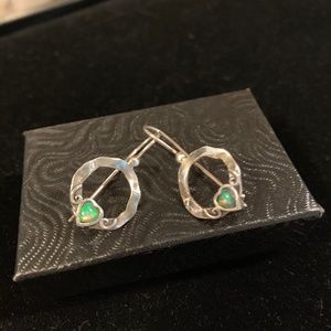 Sterling Silver with Faux Opal